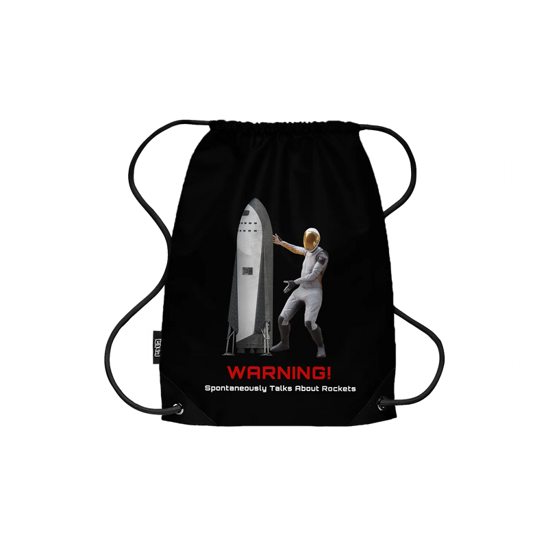 Drawstring Backpack Warning - Spontaneously Talks About Rockets