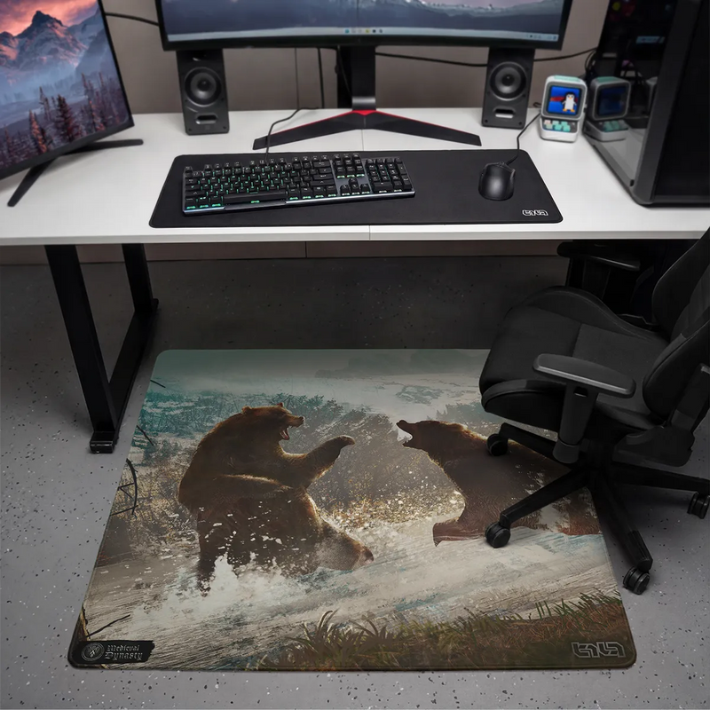 Chair Mat Bear Fight
