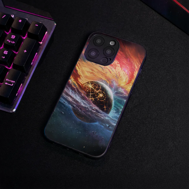 Glass Phone Case Cosmic Storms
