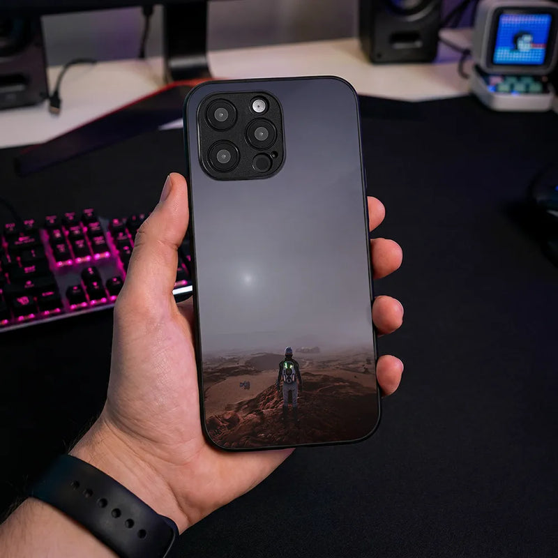 Glass Phone Case A Landscape of Mars