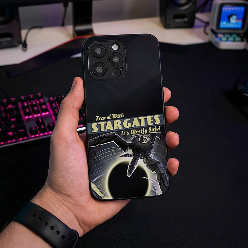 Glass Phone Case Travel with Stargates