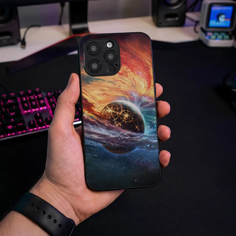 Glass Phone Case Cosmic Storms