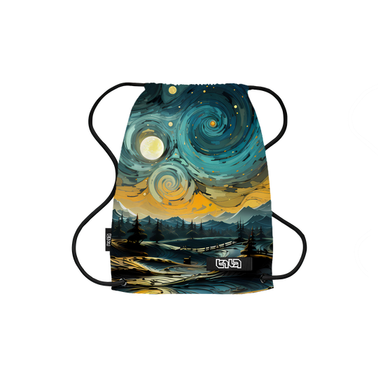 Drawstring Backpack Whirlpools of Night Stars