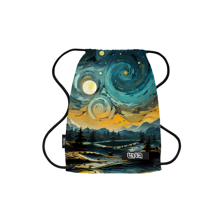 Drawstring Backpack Whirlpools of Night Stars