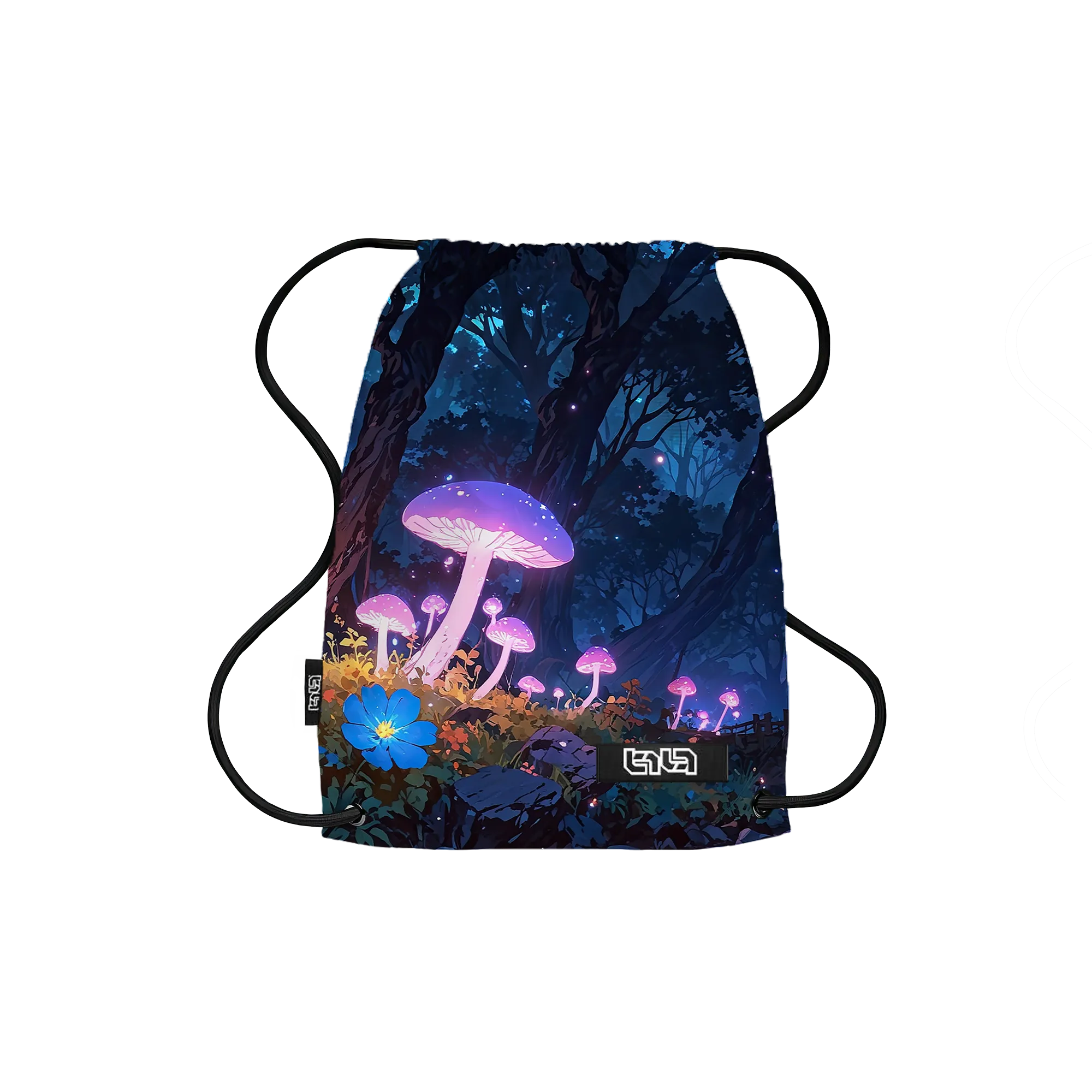 Purple String Backpack Drawstring Backpack Purple Mushroom – Tilt