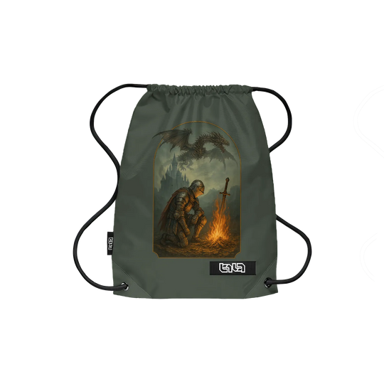 Drawstring Backpack Campfire by the Castle