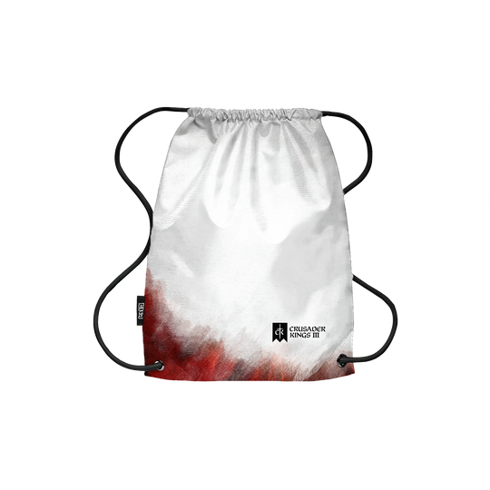 Drawstring Backpack Red & White Banner