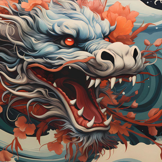 Drawstring Backpack Chinese Dragon