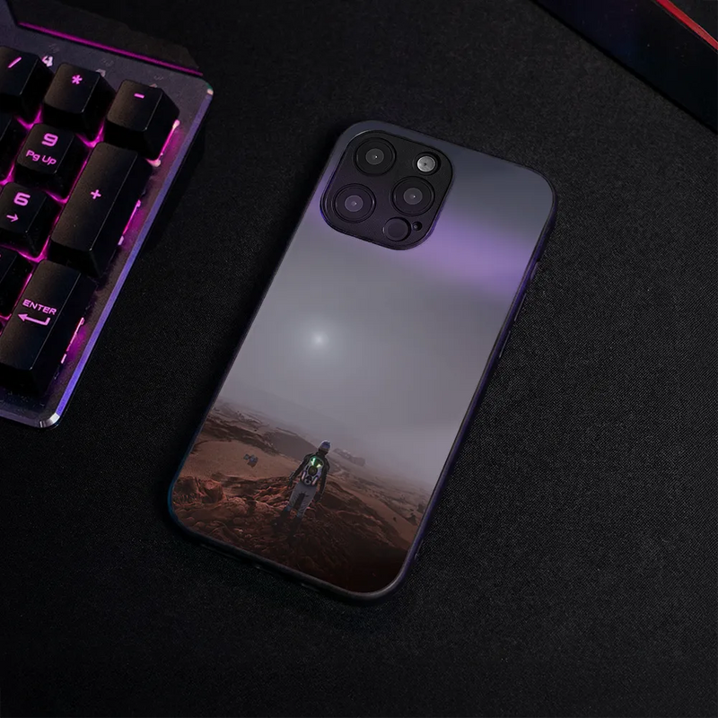 Glass Phone Case A Landscape of Mars