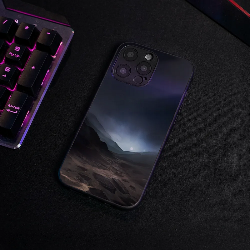 Glass Phone Case Blue Sunset On Mars