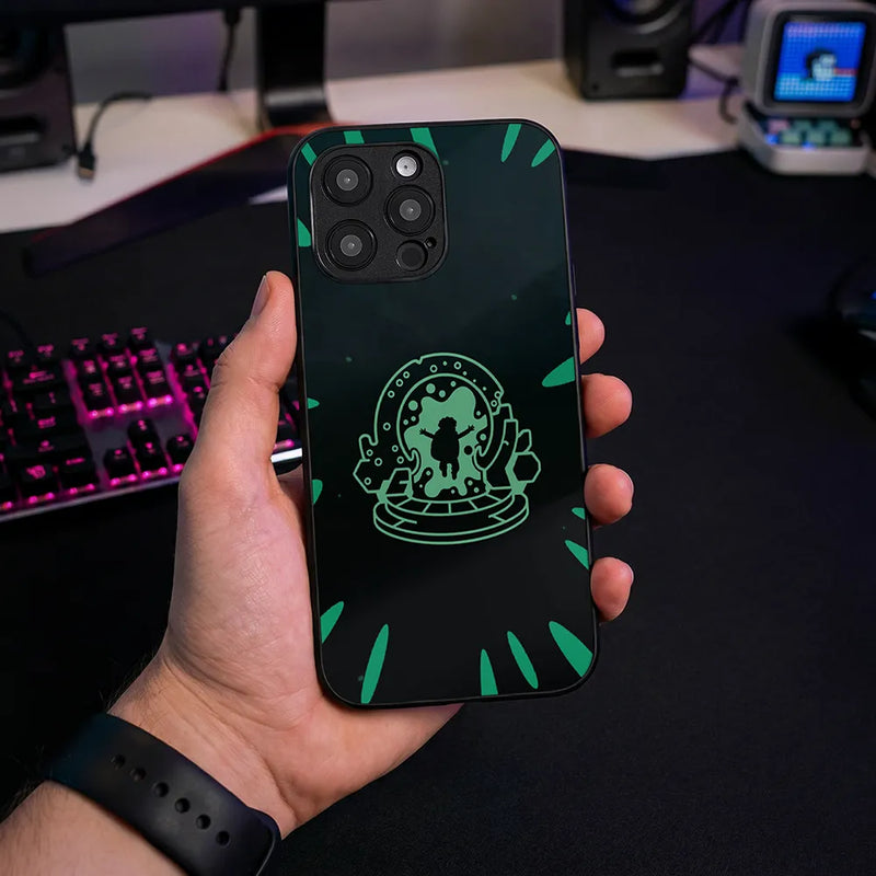 Glass Phone Case Portal Jump