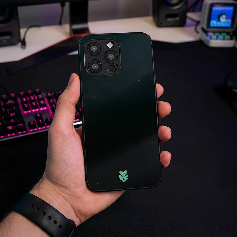 Glass Phone Case Minimalistic Shop Emblem