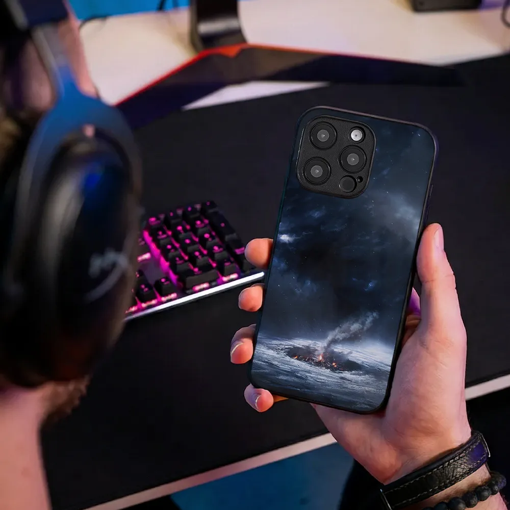 Glass Phone Case Incoming Snow Storm