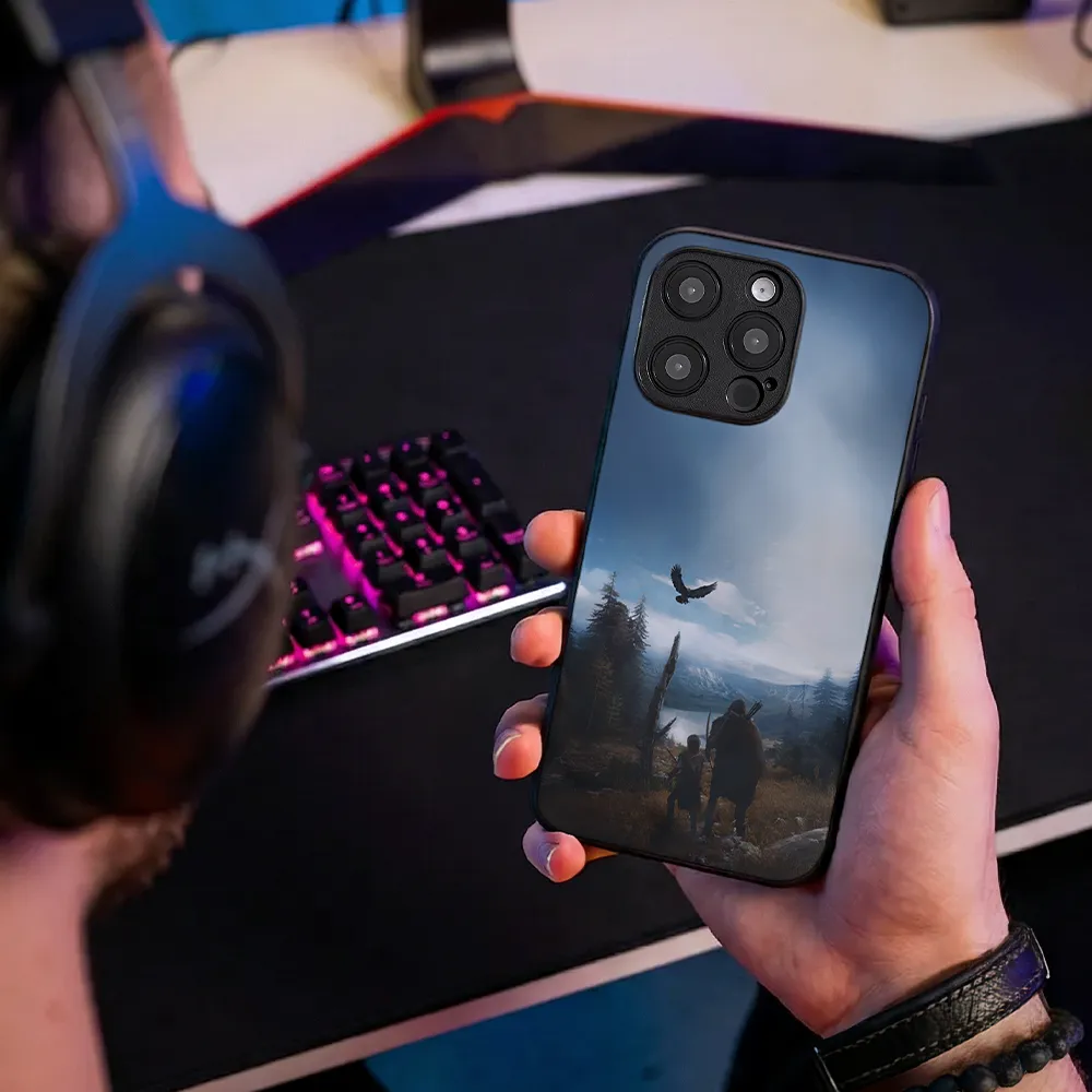 Glass Phone Case Father and Son