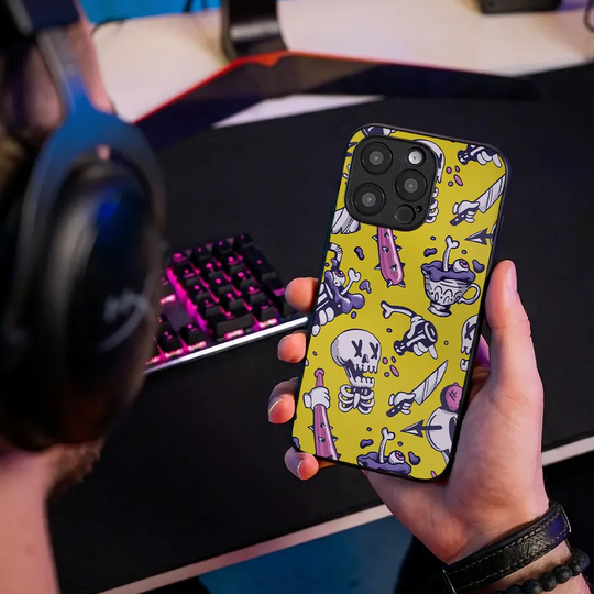 Glass Phone Case Skull Crew