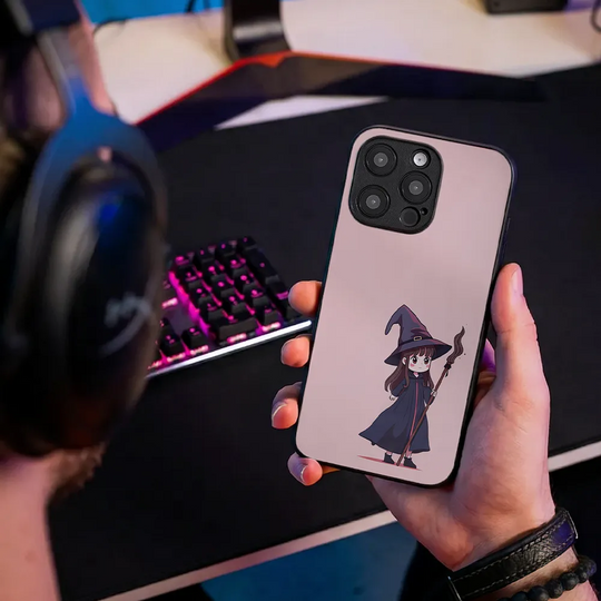 Glass Phone Case Chibi Magician