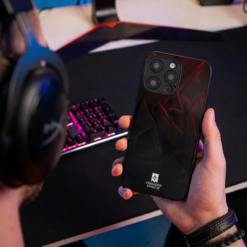 Glass Phone Case Crimson Veil