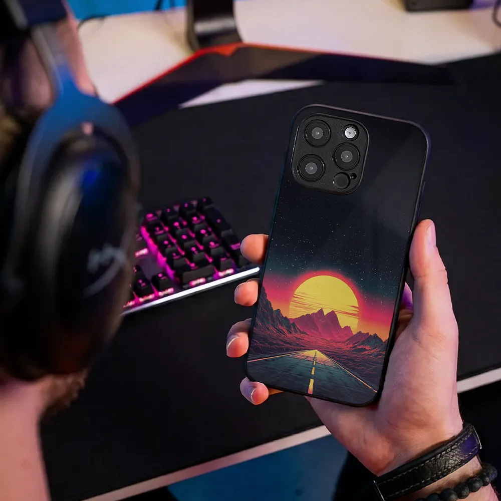 Glass Phone Case Night Drive