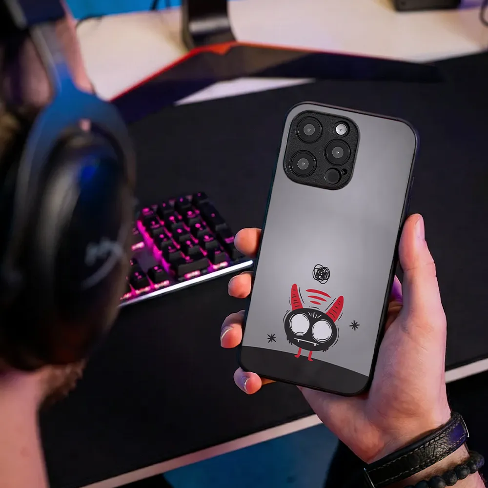 Glass Phone Case Overthinking Imp