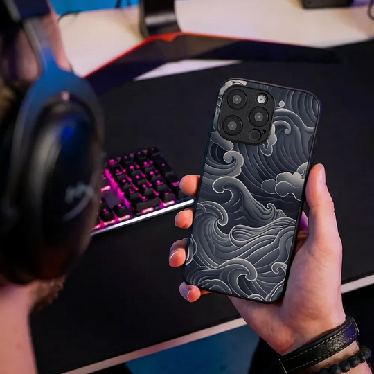Glass Phone Case Huge Waves
